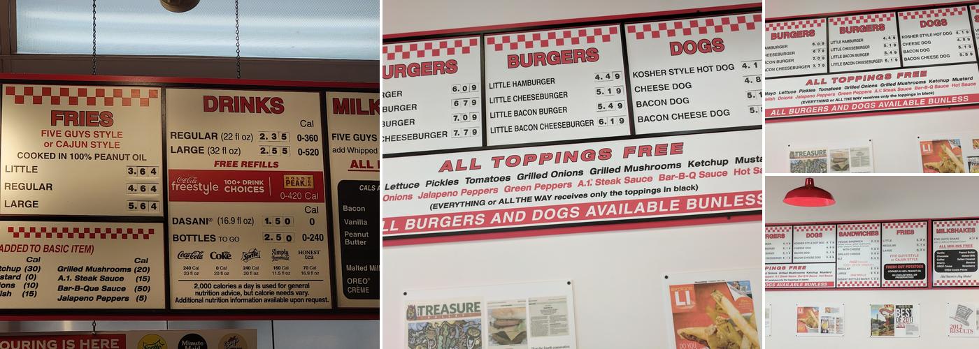 Five Guys Menu