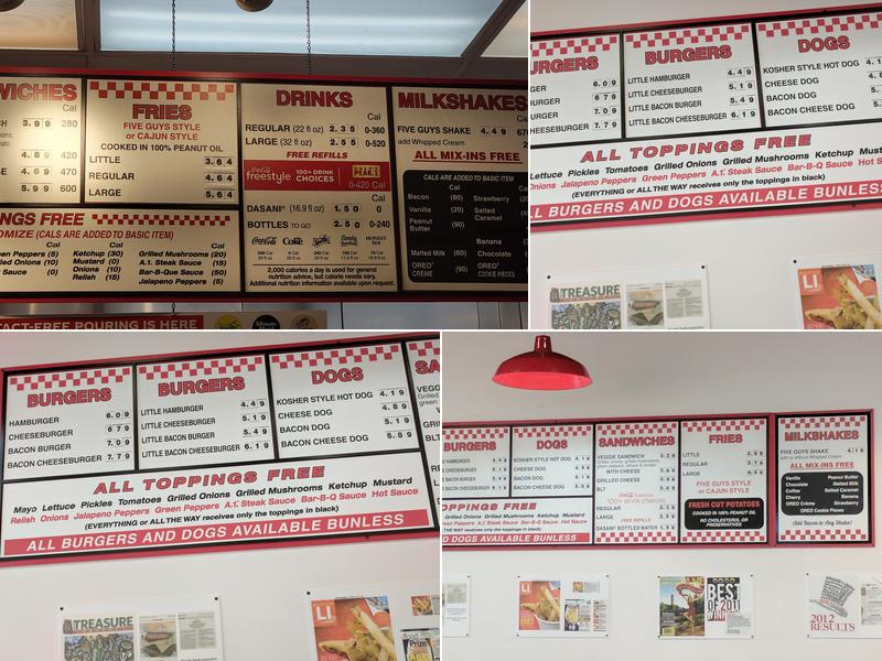 Five Guys Menu
