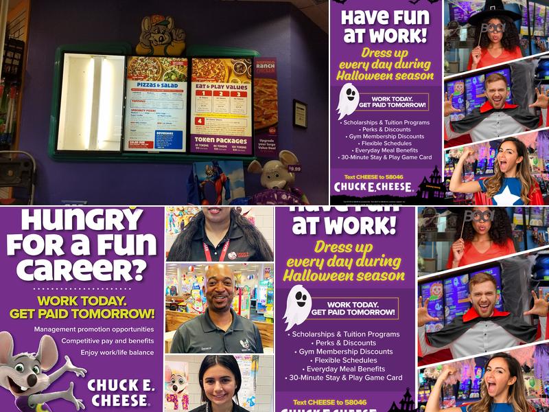 Chuck E. Cheese Menu