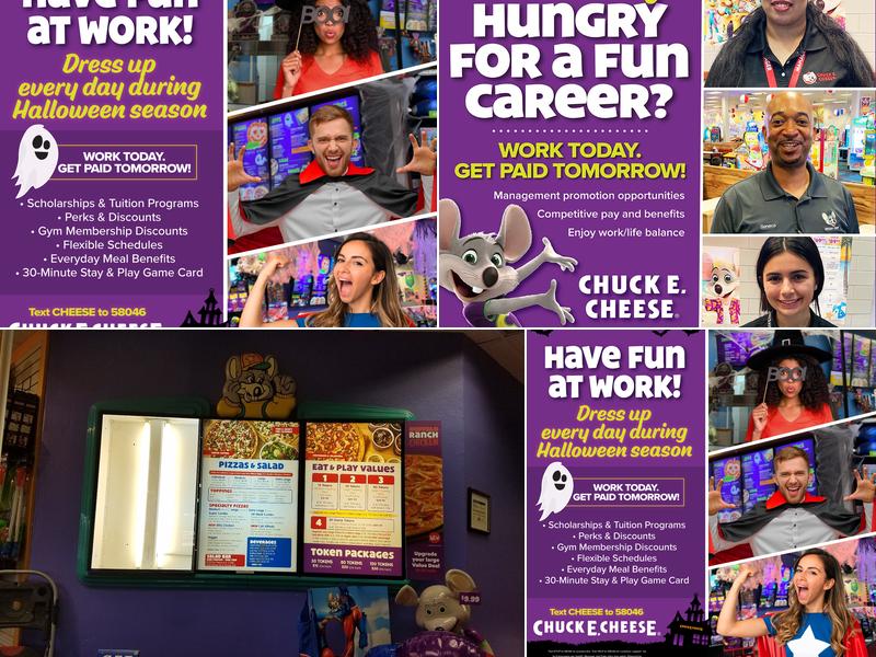 Chuck E. Cheese Menu