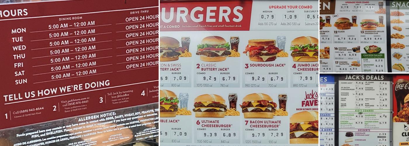 Jack In The Box Menu