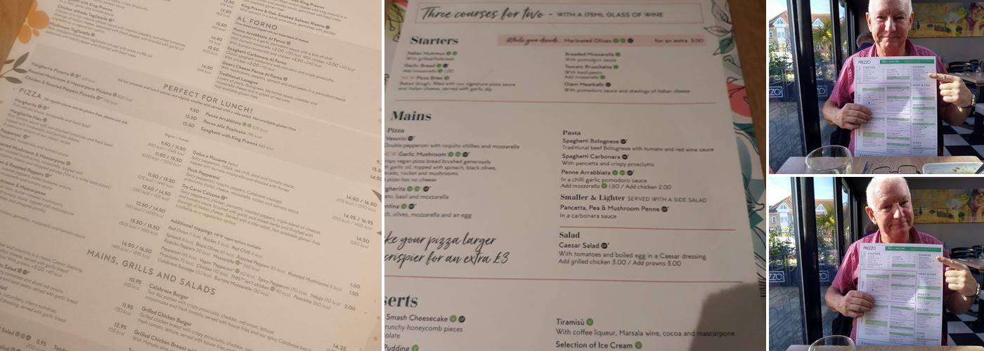 Prezzo Menu