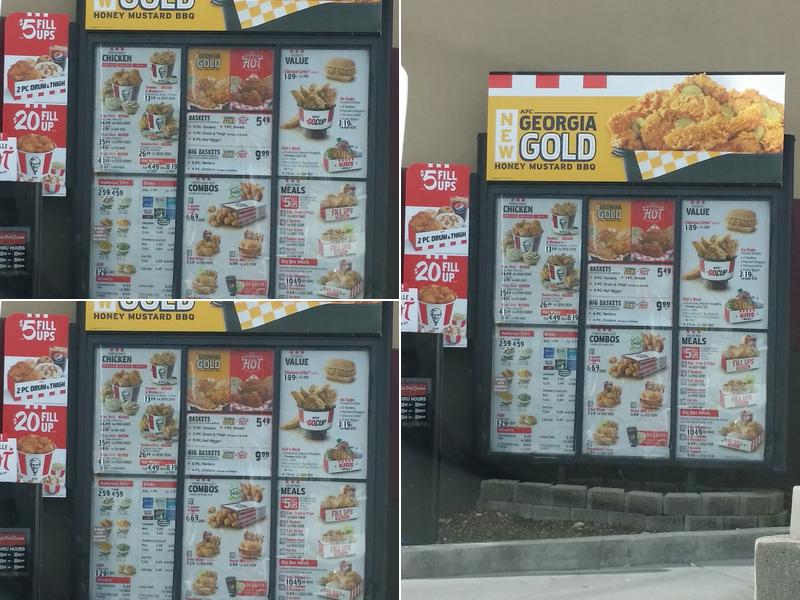 KFC Menu