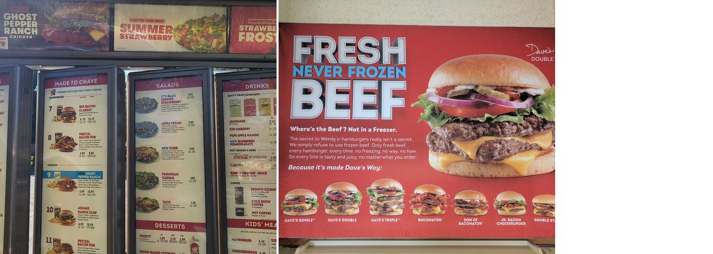 Wendy's Menu
