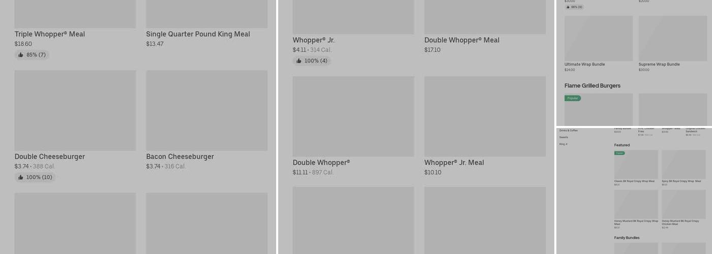 Burger King Menu