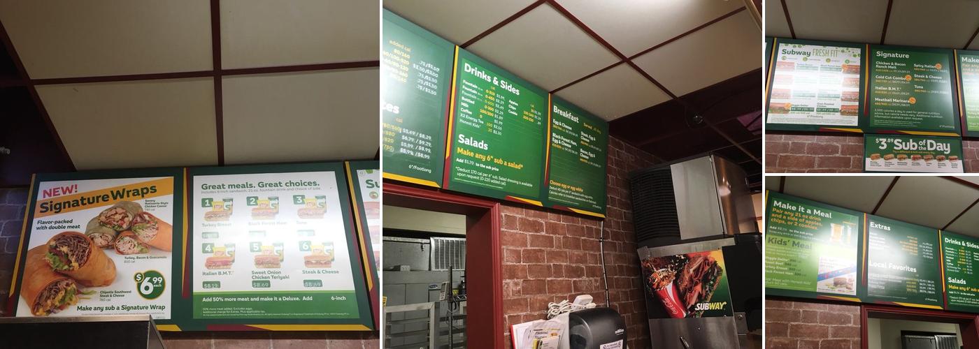Subway Menu