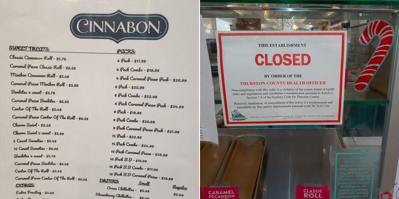 Cinnabon Menu