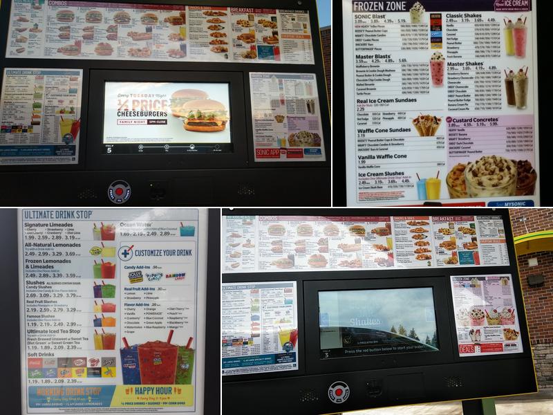 Sonic Drive-In Menu
