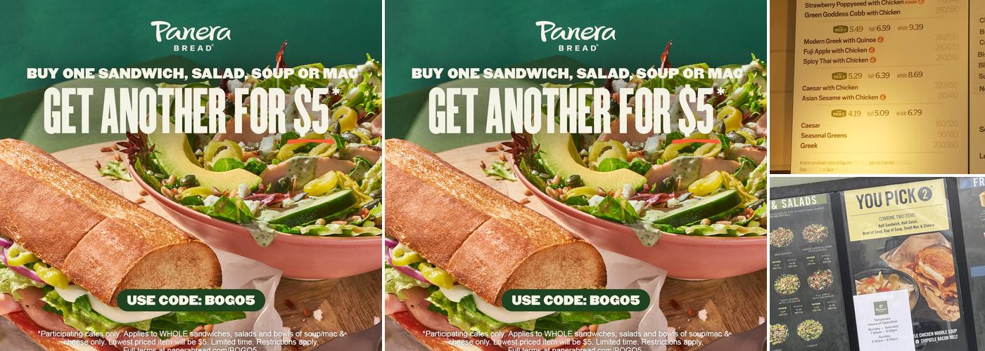 Panera Bread Menu