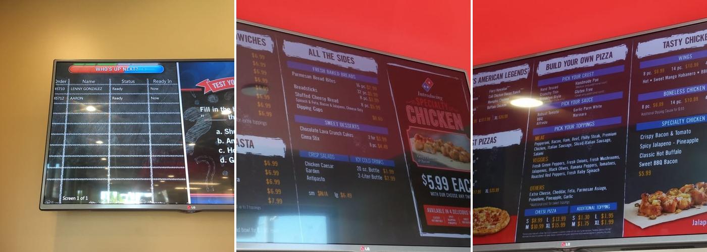 Domino's Pizza Menu