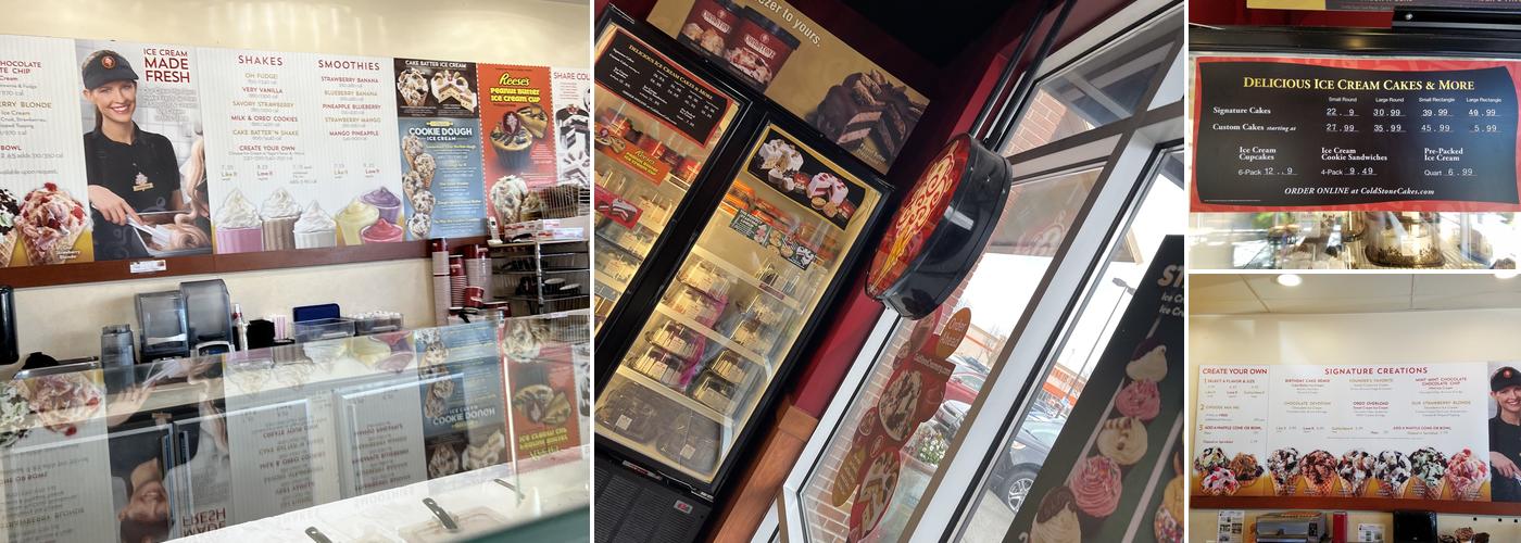 Cold Stone Creamery Menu