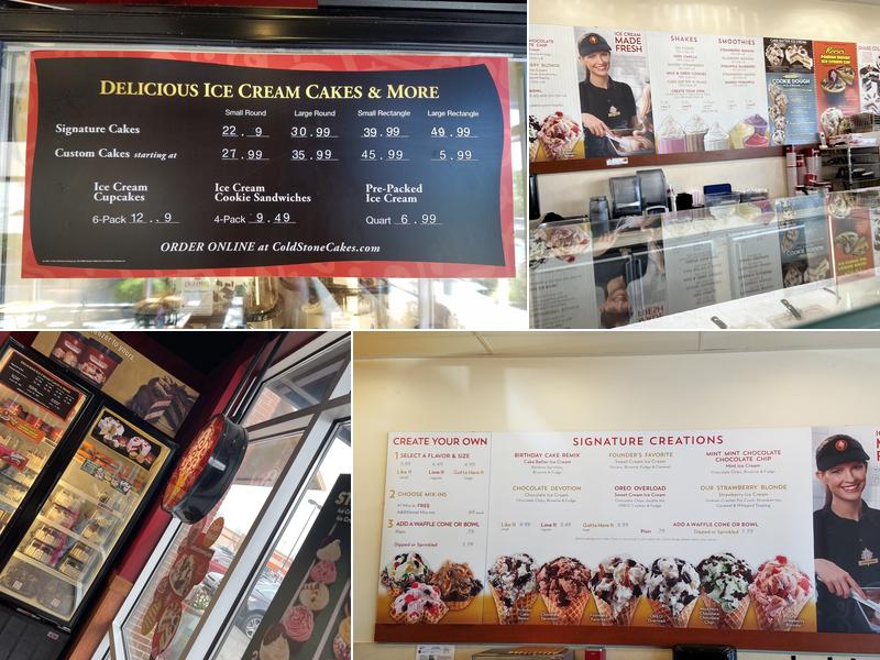 Cold Stone Creamery Menu