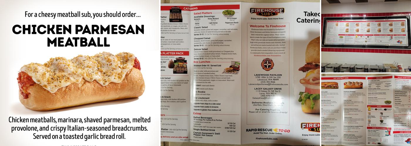 Firehouse Subs Galaxy Dr. Menu