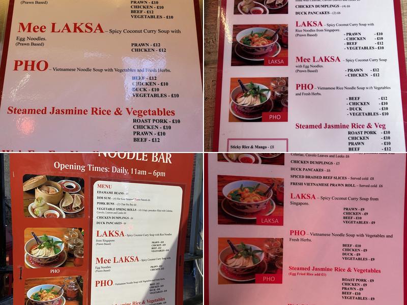 Phat Phuc Noodle Bar Menu