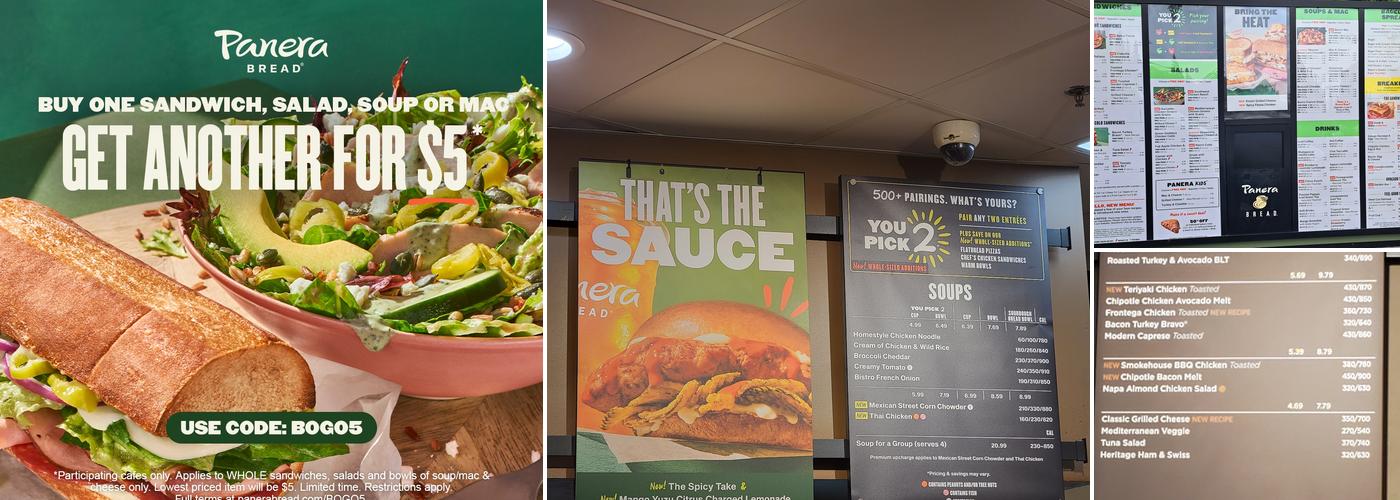 Panera Bread Menu