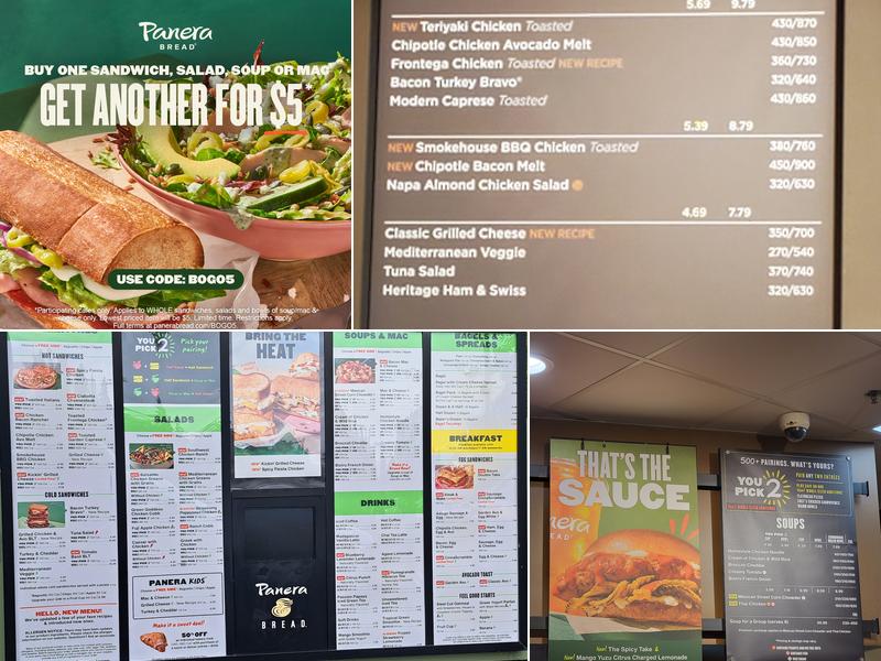 Panera Bread Menu