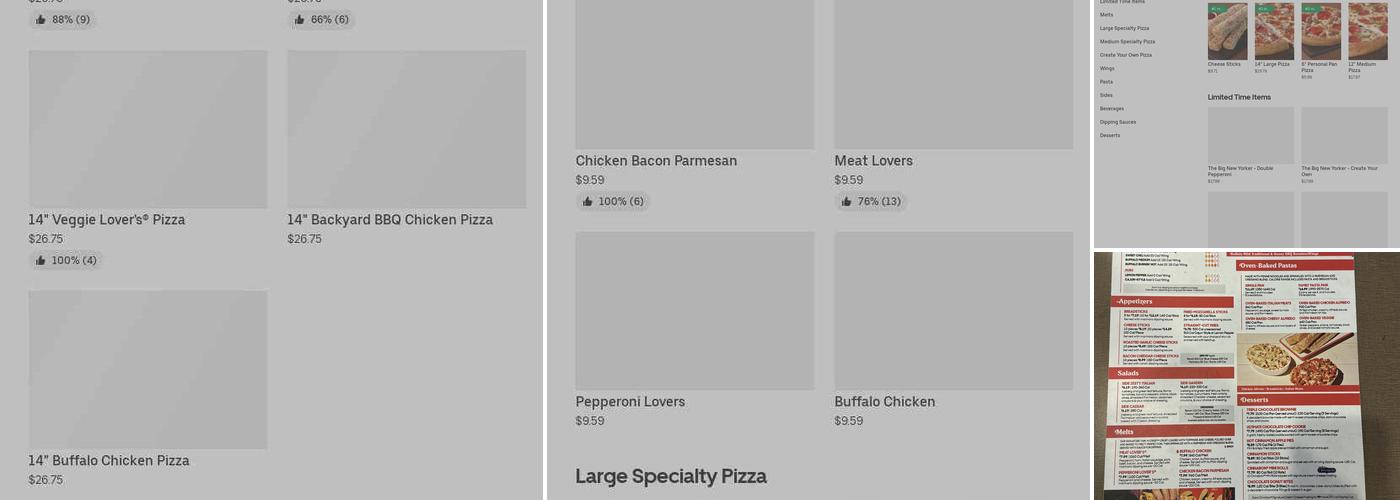 Pizza Hut Menu