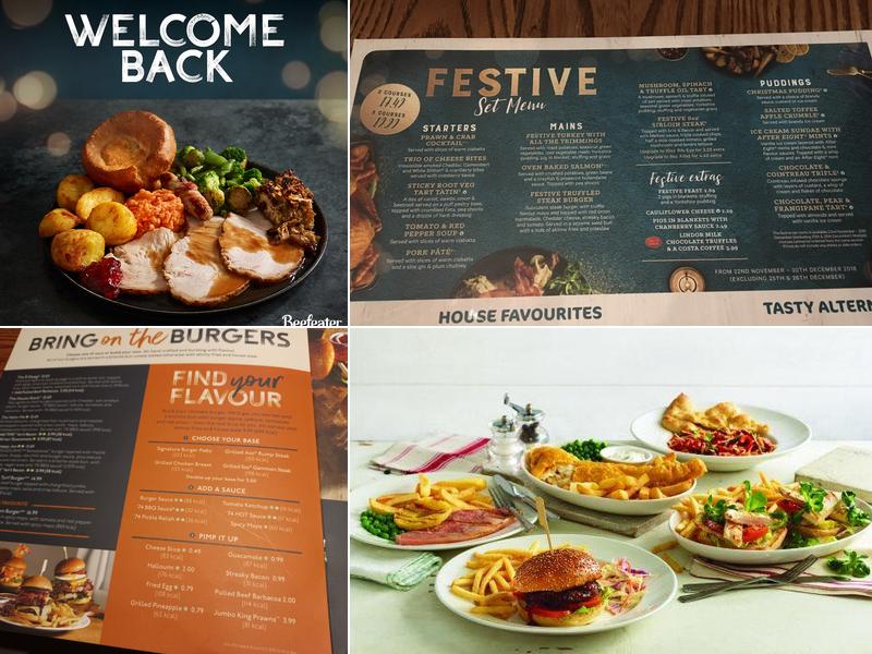 Harlow Mill Beefeater Menu