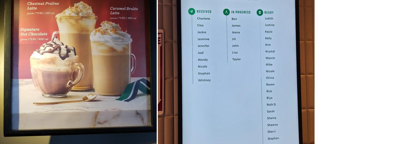 Starbucks Menu