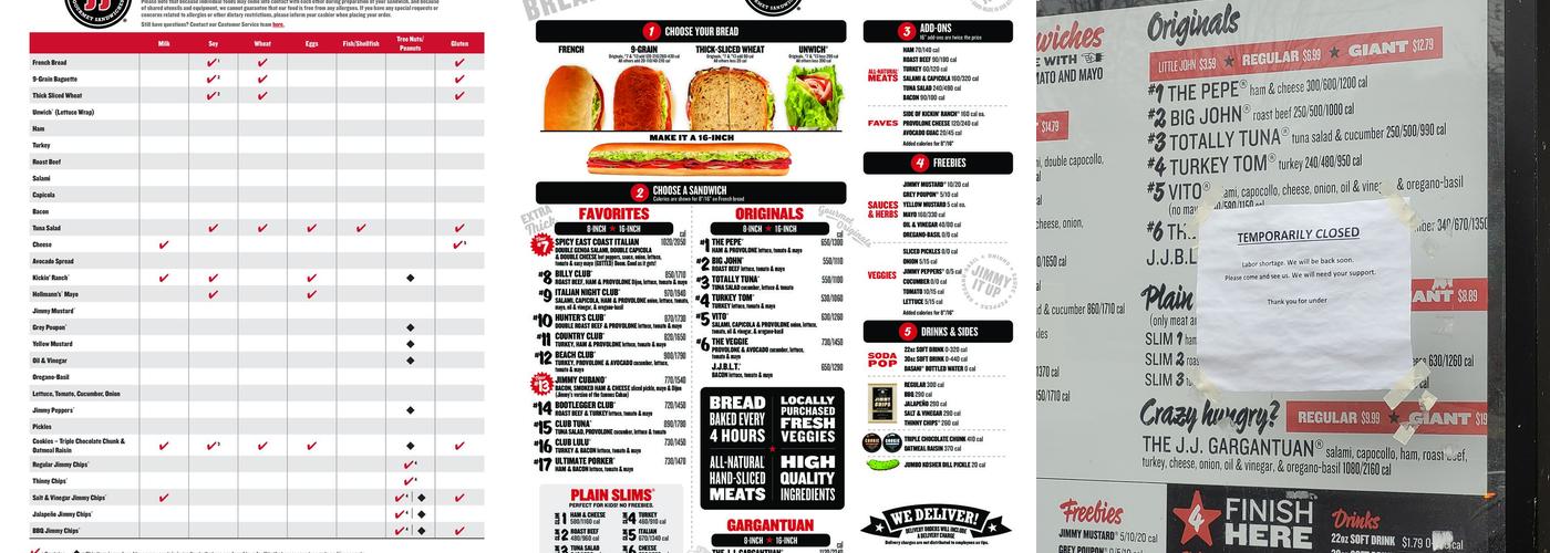 Jimmy John's Menu