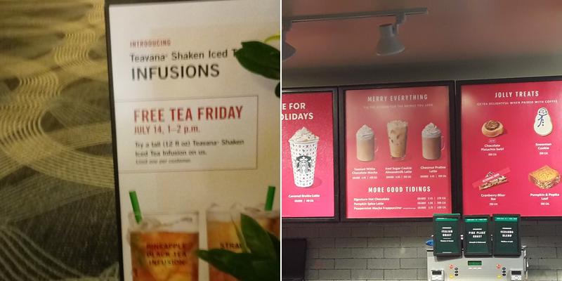 Starbucks Menu