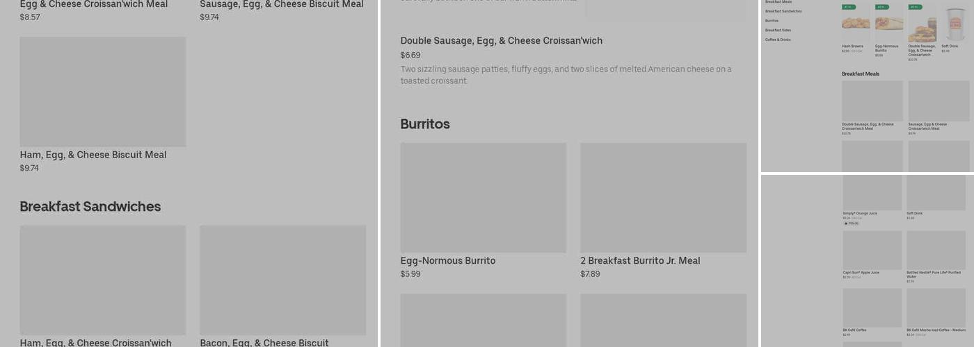 Burger King Menu