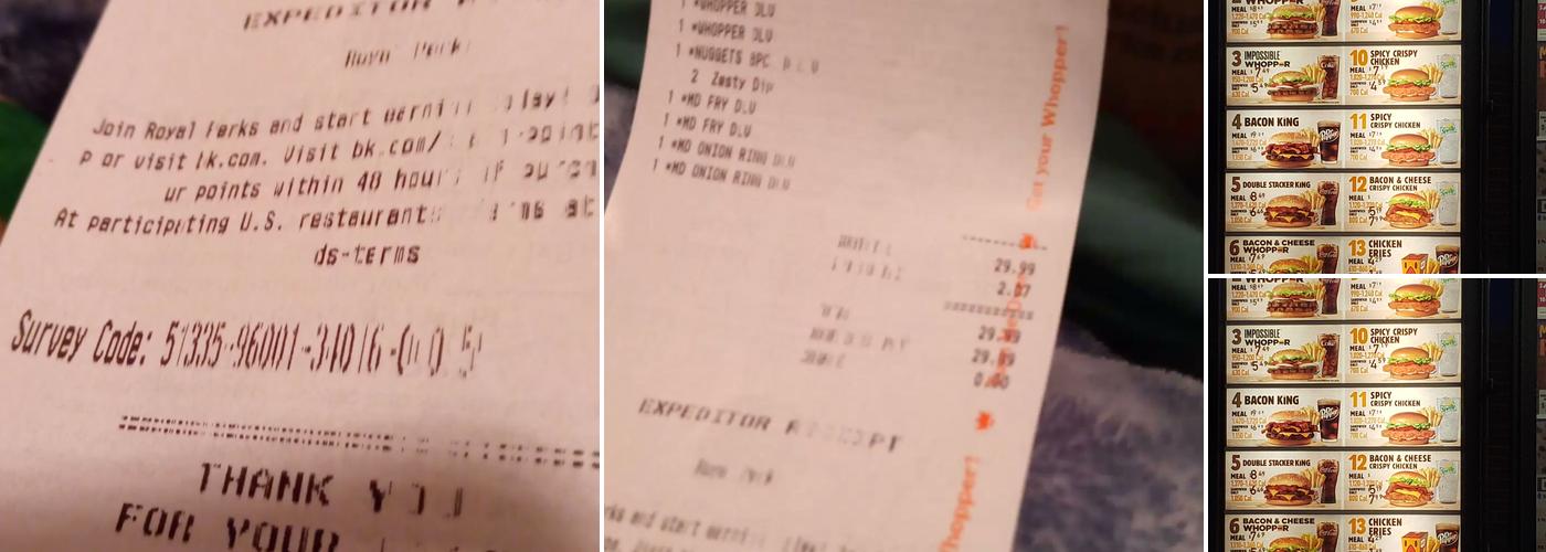 Burger King Menu