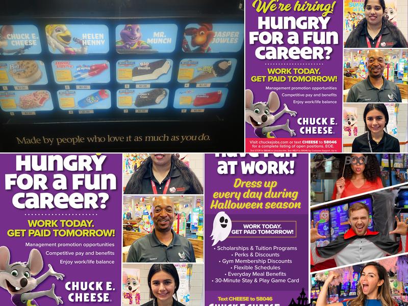 Chuck E. Cheese Menu