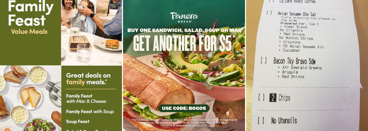 Panera Bread Menu