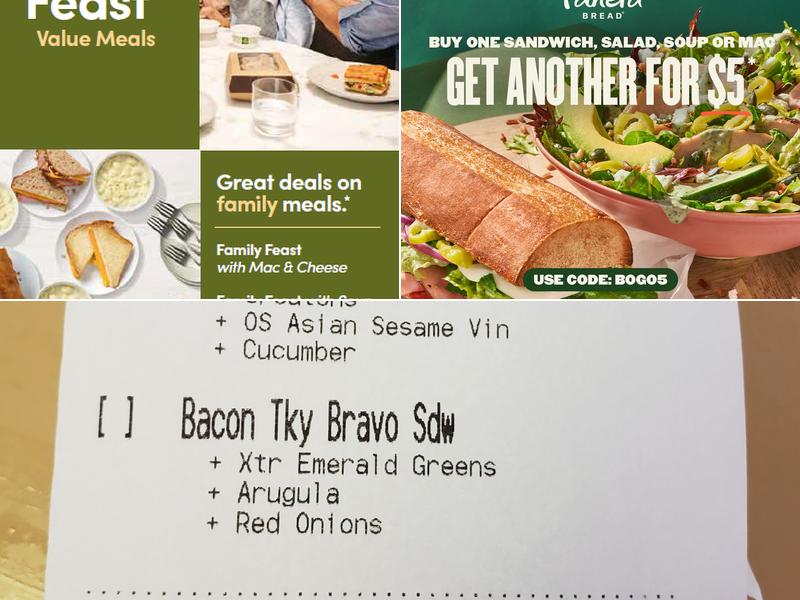 Panera Bread Menu