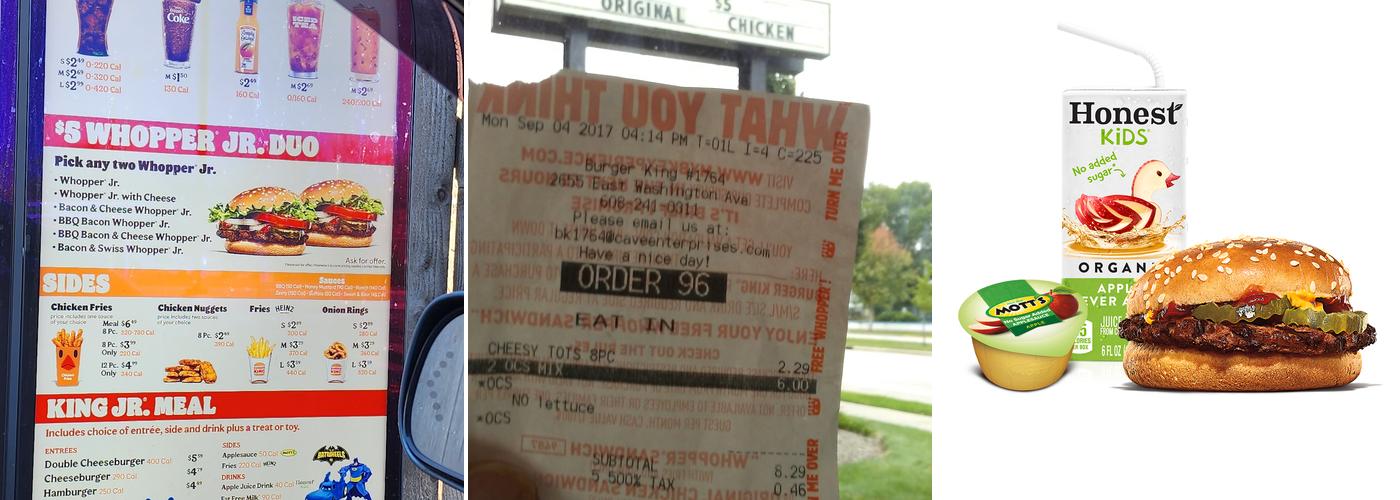 Burger King Menu