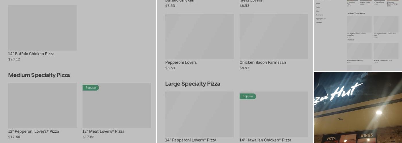 Pizza Hut Menu