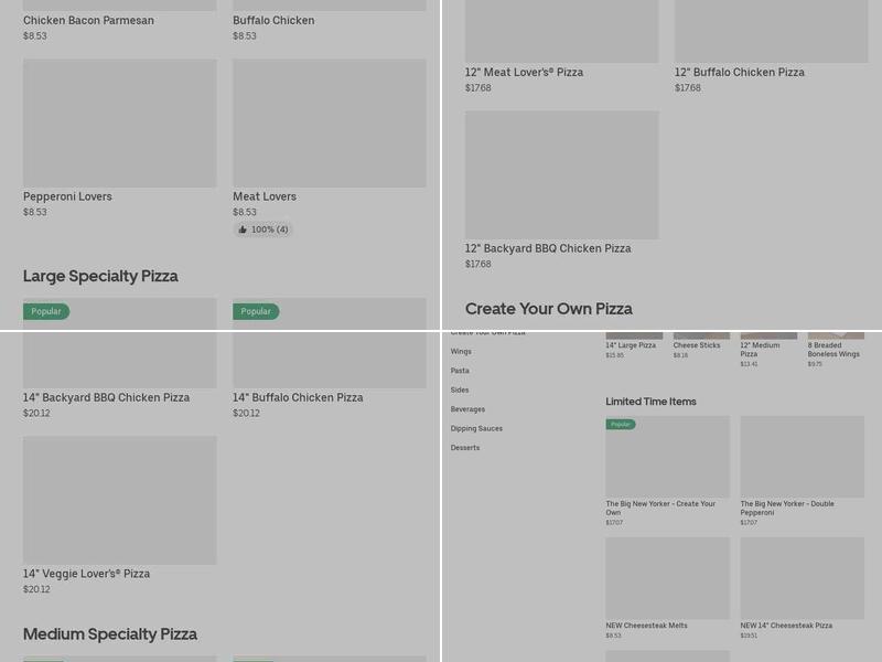 Pizza Hut Menu