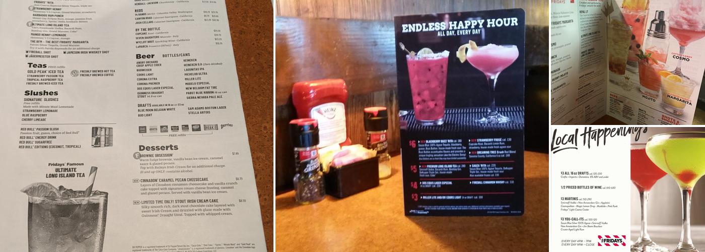 TGI Fridays Menu