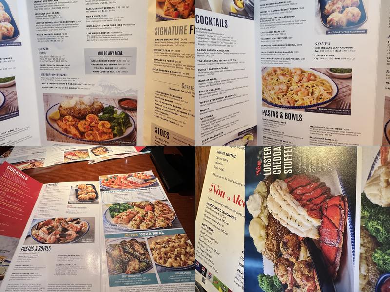 Red Lobster Menu