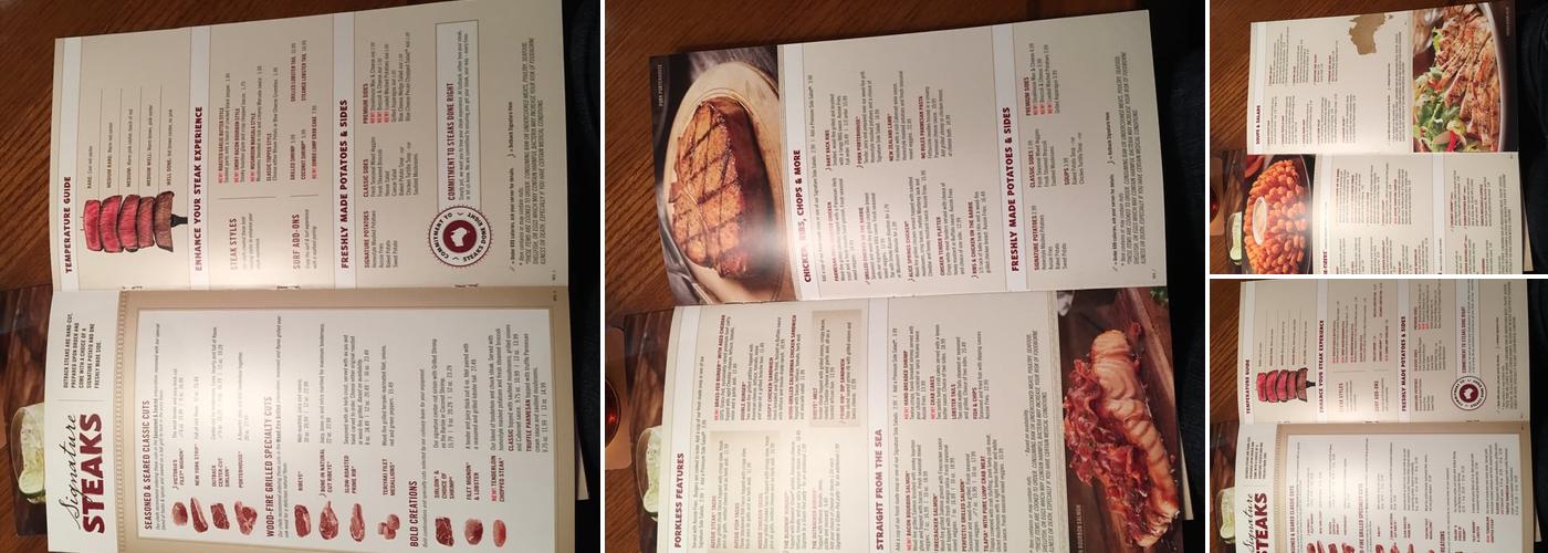 Outback Steakhouse Menu