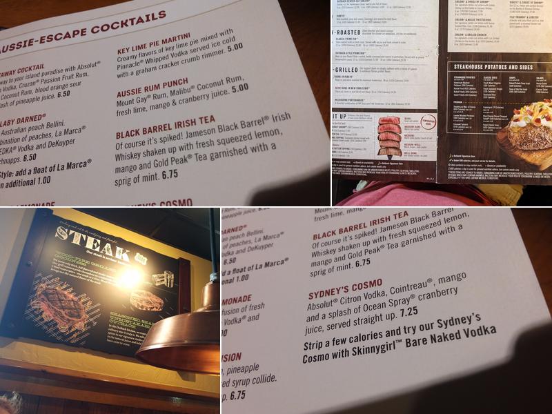Outback Steakhouse Menu