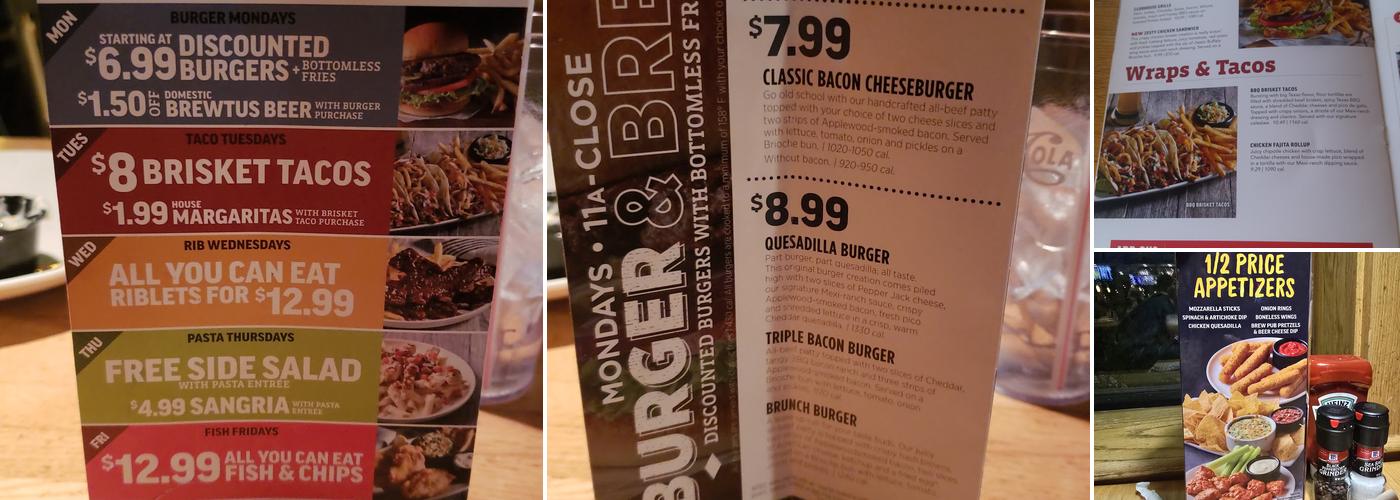 Applebee's Grill + Bar Menu