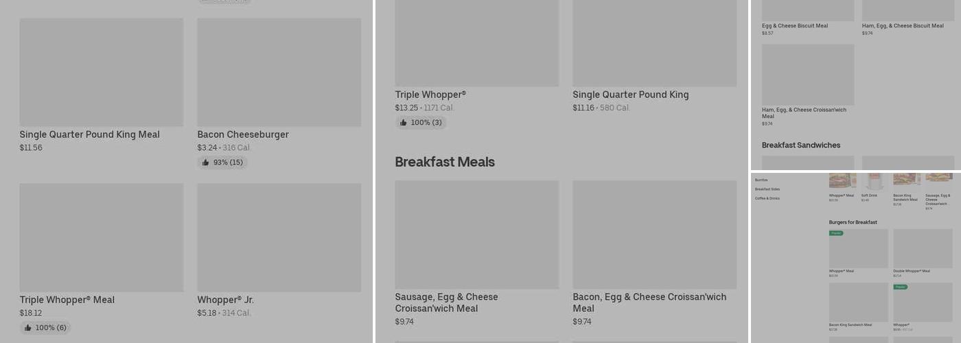Burger King Menu