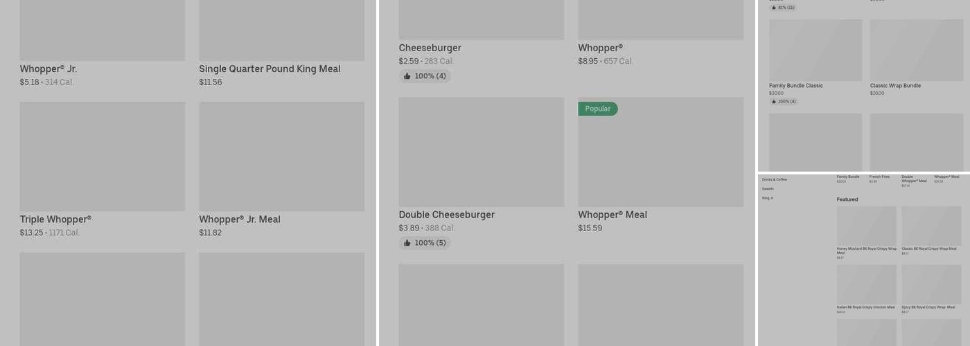 Burger King Menu