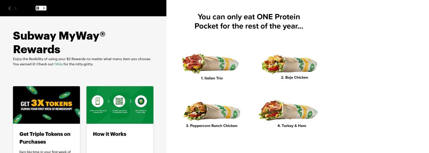 Subway Menu