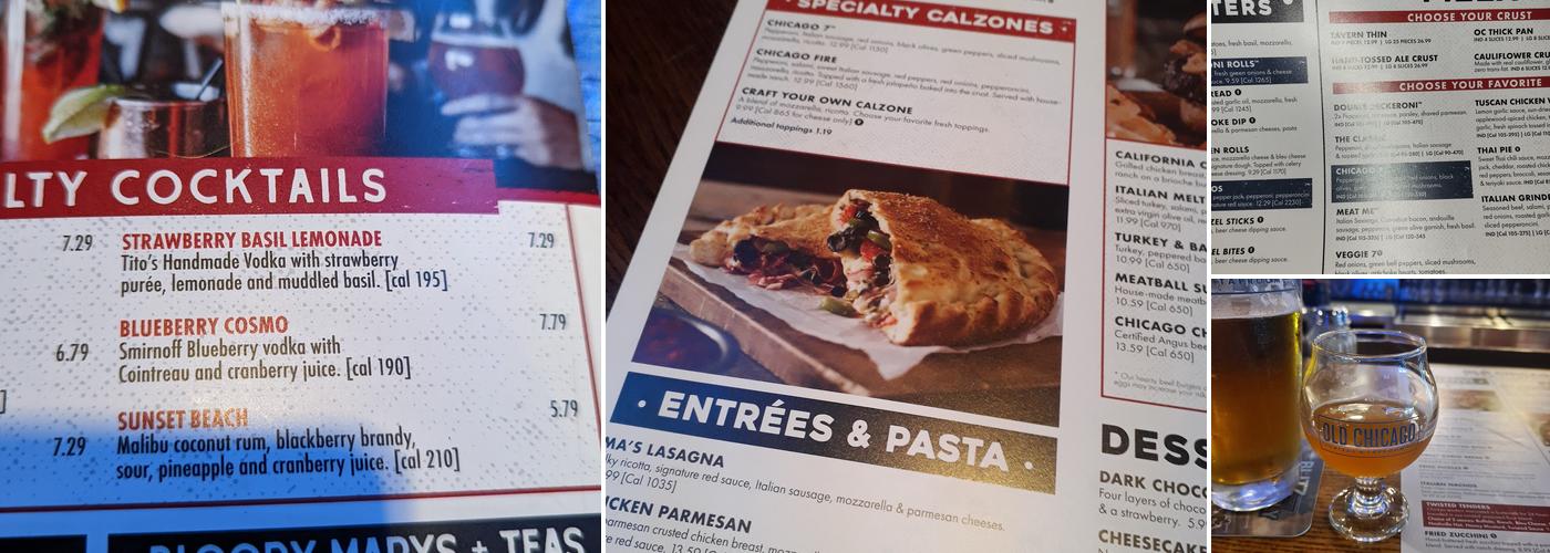 Old Chicago Pizza + Taproom Menu