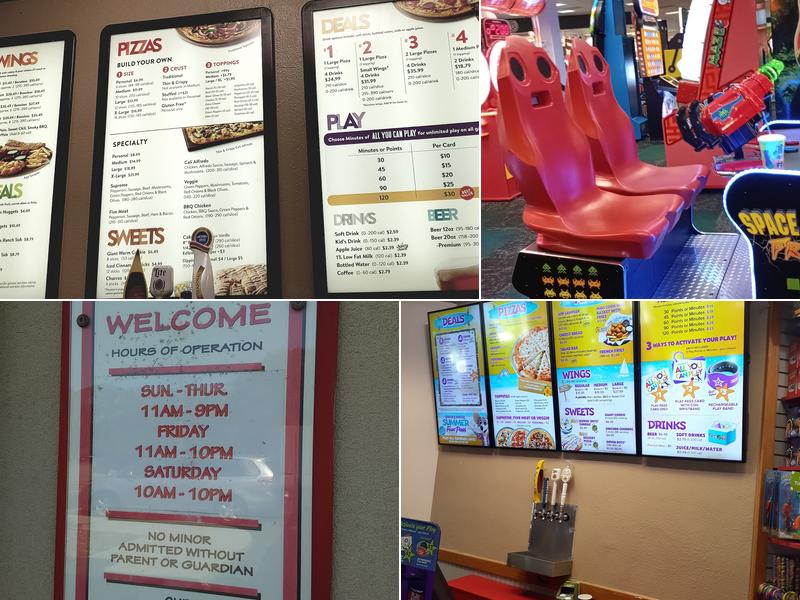 Chuck E. Cheese Menu