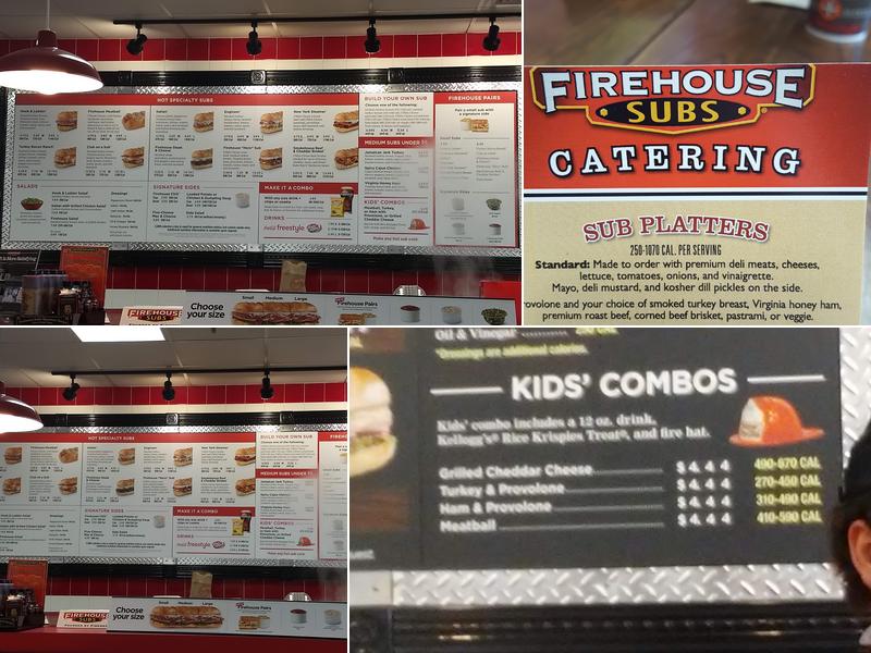Firehouse Subs Oneida Center Menu