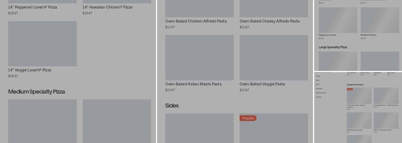 Pizza Hut Menu