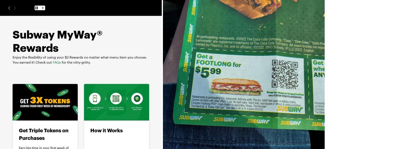 Subway Menu