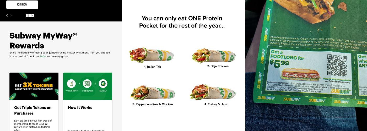 Subway Menu
