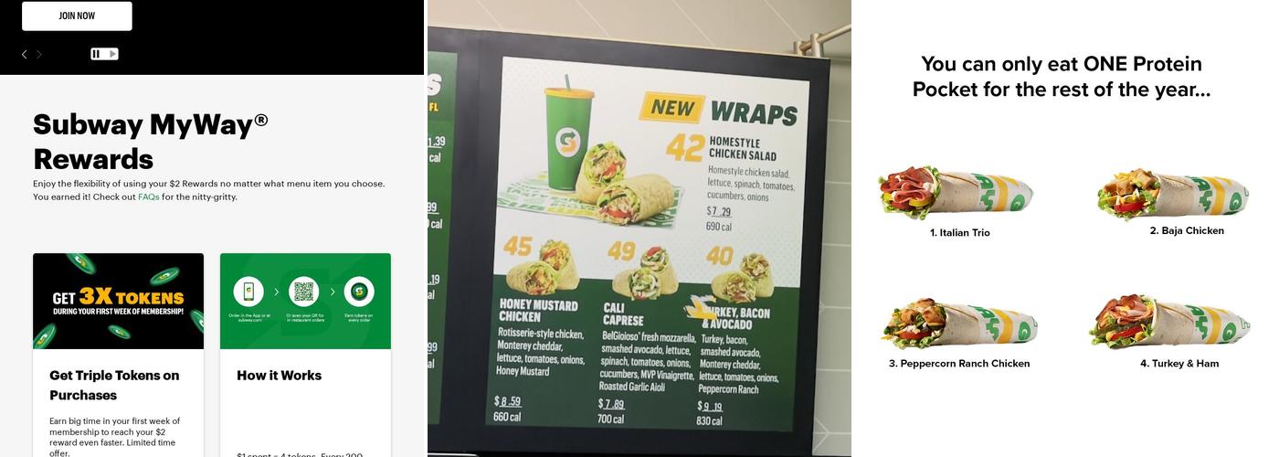 Subway Menu