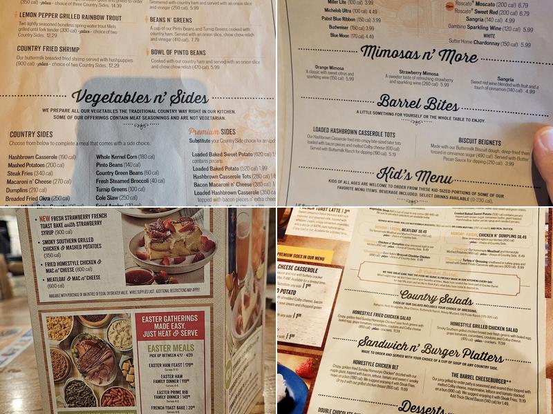 Cracker Barrel Old Country Store Menu