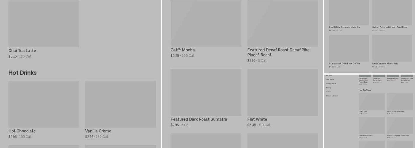 Starbucks Menu